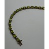 925 STERLING SILVER  GOLD PLATED PERIDOT & DIAMONDS BRACELET