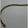 925 STERLING SILVER  GOLD PLATED PERIDOT & DIAMONDS BRACELET