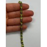925 STERLING SILVER  GOLD PLATED PERIDOT & DIAMONDS BRACELET
