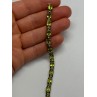 925 STERLING SILVER  GOLD PLATED PERIDOT & DIAMONDS BRACELET