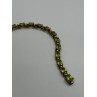 925 STERLING SILVER  GOLD PLATED PERIDOT & DIAMONDS BRACELET