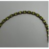 925 STERLING SILVER  GOLD PLATED PERIDOT & DIAMONDS BRACELET