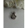 925 Sterling Silver Lovely Moving Fox CZ Pendant Length 0.90 Inch