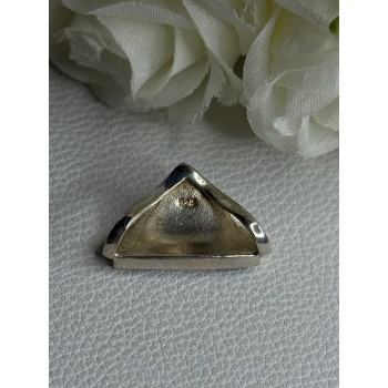 925 Sterling Silver White & Plue Shiny Opal Pendant Length 0.60 Inch