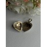 Retro 925 Sterling Silver Etched Heart Locket Pendant Length 1.20 Inch