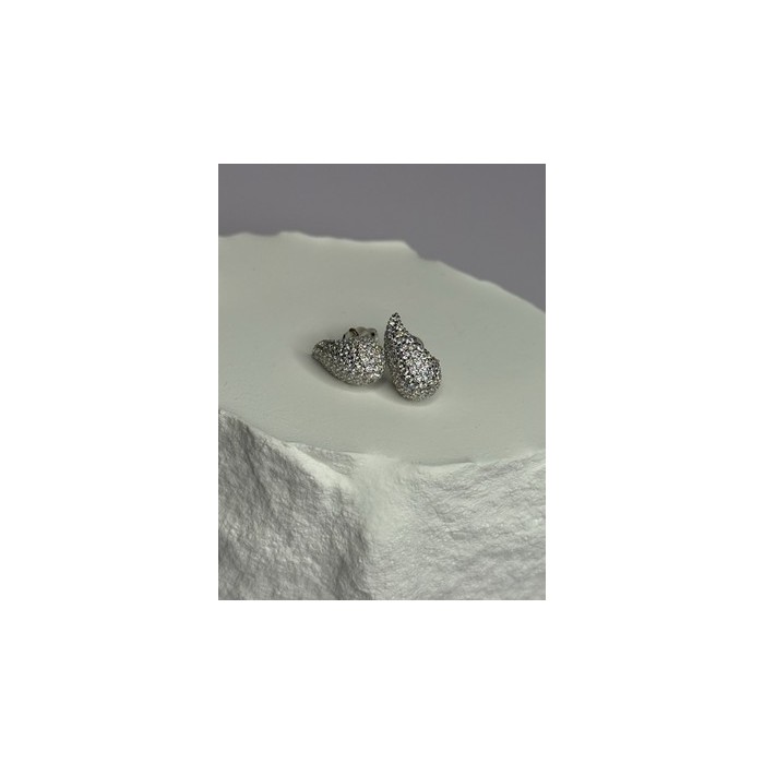 925 Sterling Silver Beautiful CZ Earrings Length 0.55