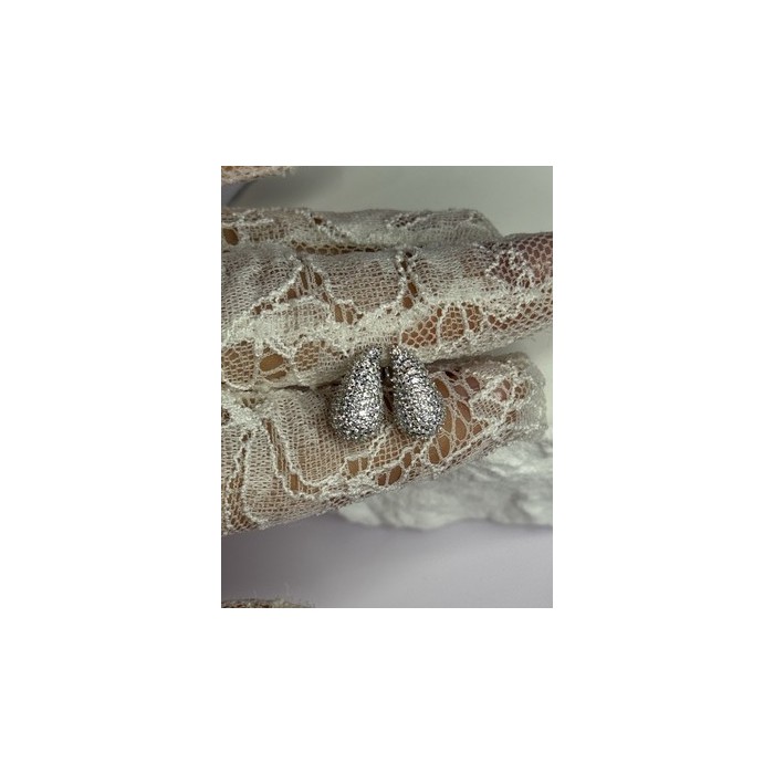 925 Sterling Silver Beautiful CZ Earrings Length 0.55