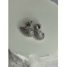 925 Sterling Silver Beautiful CZ Earrings Length 0.55