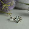 925 Sterling Silver Topaz Ring Size 10