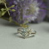 925 Sterling Silver Topaz Ring Size 10