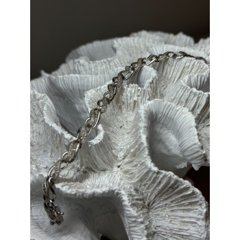 925 Sterling Silver Bracelet Diamonds Length 7.5