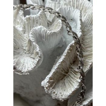 925 Sterling Silver Bracelet Diamonds Length 7.5