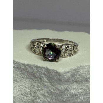 925 Sterling Silver Alexandrite Ring Size 7.5