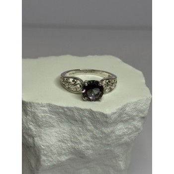 925 Sterling Silver Alexandrite Ring Size 7.5