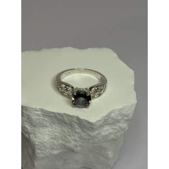 925 Sterling Silver Alexandrite Ring Size 7.5