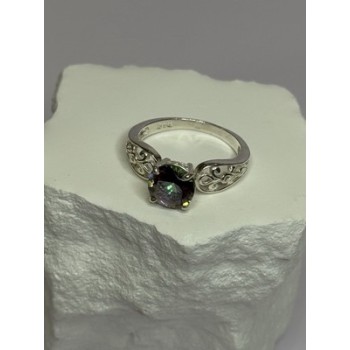 925 Sterling Silver Alexandrite Ring Size 7.5