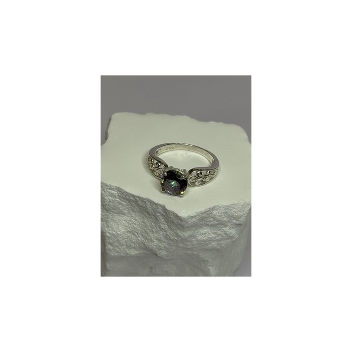 925 Sterling Silver Alexandrite Ring Size 7.5