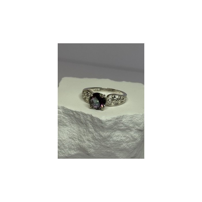 925 Sterling Silver Alexandrite Ring Size 7.5