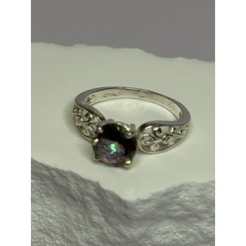 925 Sterling Silver Alexandrite Ring Size 7.5