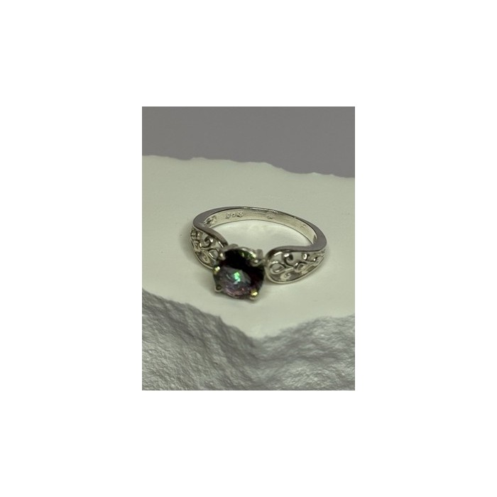 925 Sterling Silver Alexandrite Ring Size 7.5