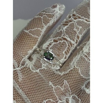 925 Sterling Silver Alexandrite Ring Size 7.5