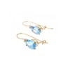 10K YELLOW GOLD TOPAZ & DIAMONDS EARRINGS