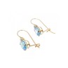 10K YELLOW GOLD TOPAZ & DIAMONDS EARRINGS