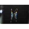 10K YELLOW GOLD TOPAZ & DIAMONDS EARRINGS