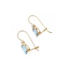 10K YELLOW GOLD TOPAZ & DIAMONDS EARRINGS