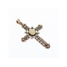 925 Sterling Silver Mother Of Pearl & Marcasites Cross Pendant