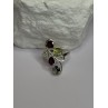 925 Sterling Silver Alexandrite, Garnet & Peridot Ring Size 6.5