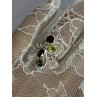 925 Sterling Silver Alexandrite, Garnet & Peridot Ring Size 6.5