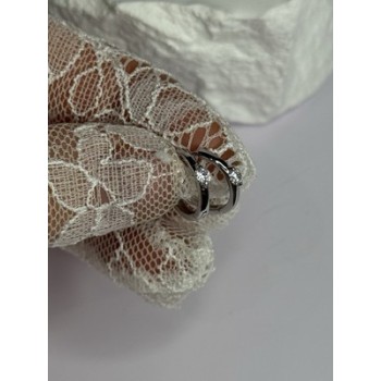 925 Sterling Silver Minimalist CZ Earrings Length 0.5 Inch