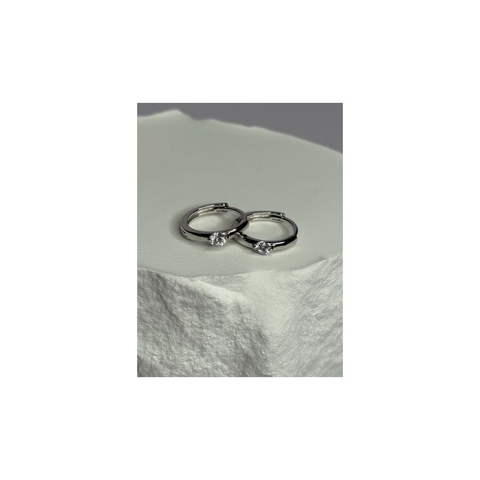 925 Sterling Silver Minimalist CZ Earrings Length 0.5 Inch