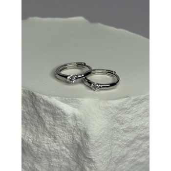 925 Sterling Silver Minimalist CZ Earrings Length 0.5 Inch