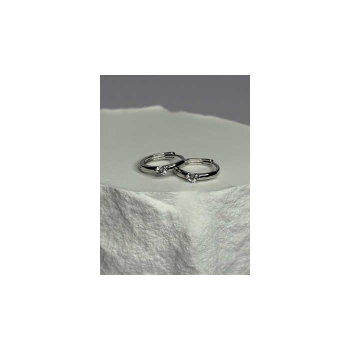925 Sterling Silver Minimalist CZ Earrings Length 0.5 Inch