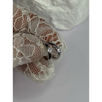 925 Sterling Silver Minimalist CZ Earrings Length 0.5 Inch