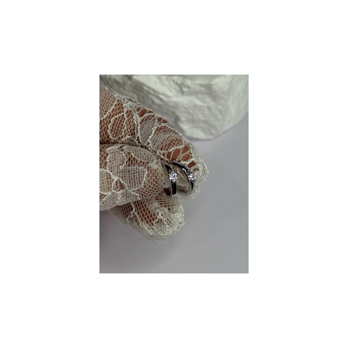 925 Sterling Silver Minimalist CZ Earrings Length 0.5 Inch