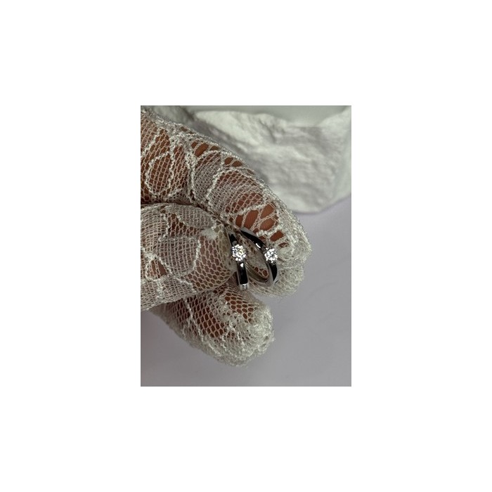 925 Sterling Silver Minimalist CZ Earrings Length 0.5 Inch