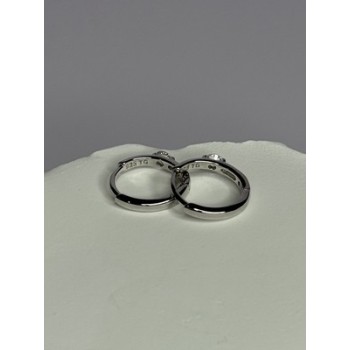 925 Sterling Silver Minimalist CZ Earrings Length 0.5 Inch