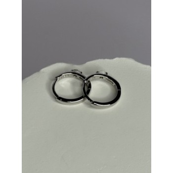 925 Sterling Silver Minimalist CZ Earrings Length 0.5 Inch