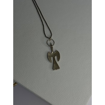 Native American 925 Sterling Silver Turquoise Peyote Bird Necklace