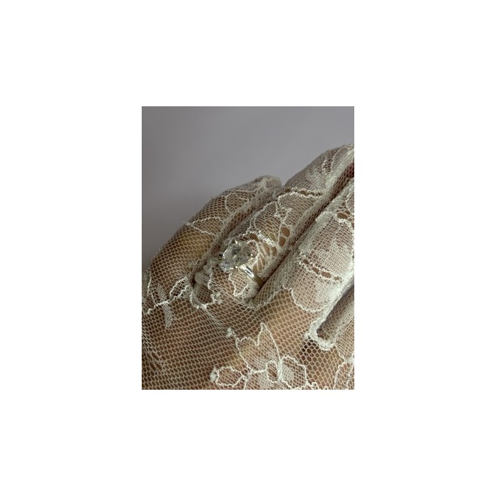 925 Sterling Silver Raw & Rough-Cut Diamond Ring Size 6.5