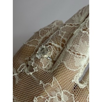 925 Sterling Silver Raw & Rough-Cut Diamond Ring Size 6.5