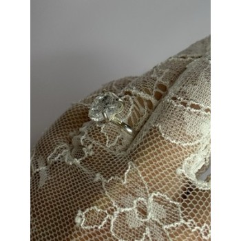 925 Sterling Silver Raw & Rough-Cut Diamond Ring Size 6.5