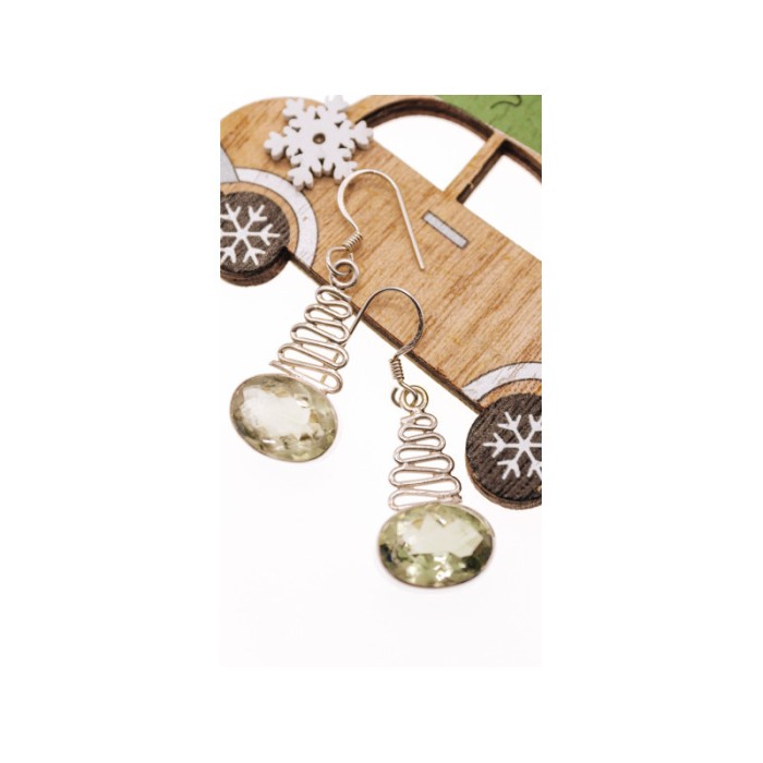 925 Sterling Silver Demantoid Earrings