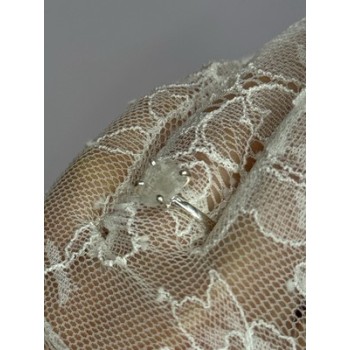 925 Sterling Silver Raw & Rough-Cut Diamond Ring Size 6.5