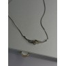 Elegant 925 Sterling Silver Gold Plated Part Diamond Necklace