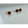 925 Sterling Silver Gold Plated Garnet & CZ Jewelry Set Turkey