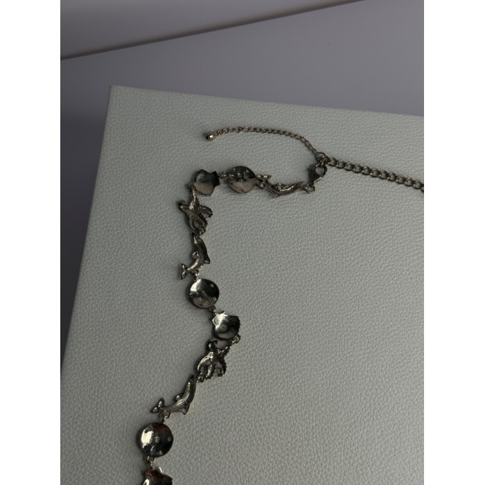 925 Sterling Silver Ocean Style Necklace Length 21/ 19 Inch